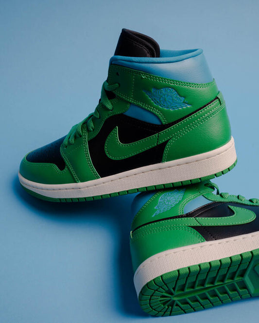 Nike Air Jordan 1 Mid ‘Aquatone/Lucky Green’ Women's