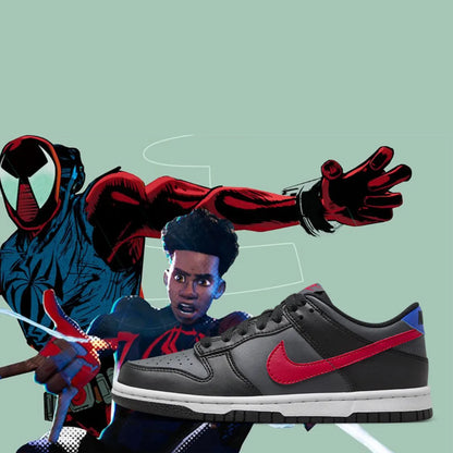 Nike Dunk Low GS 'Spider Man Negro/Gris'