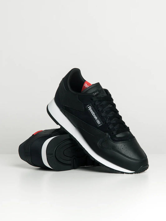 Reebok Classic Leather Black Cold Grey Men's